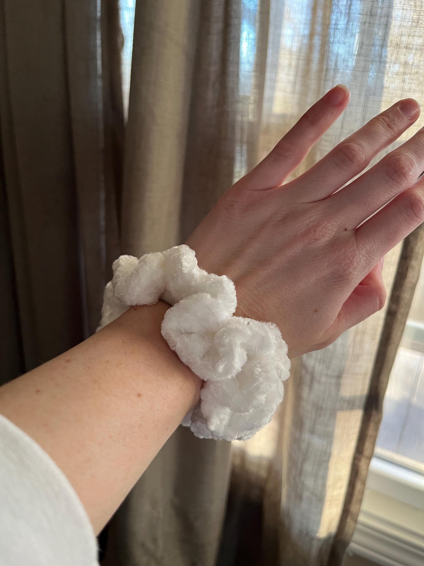 Ruffle Velvet Scrunchie