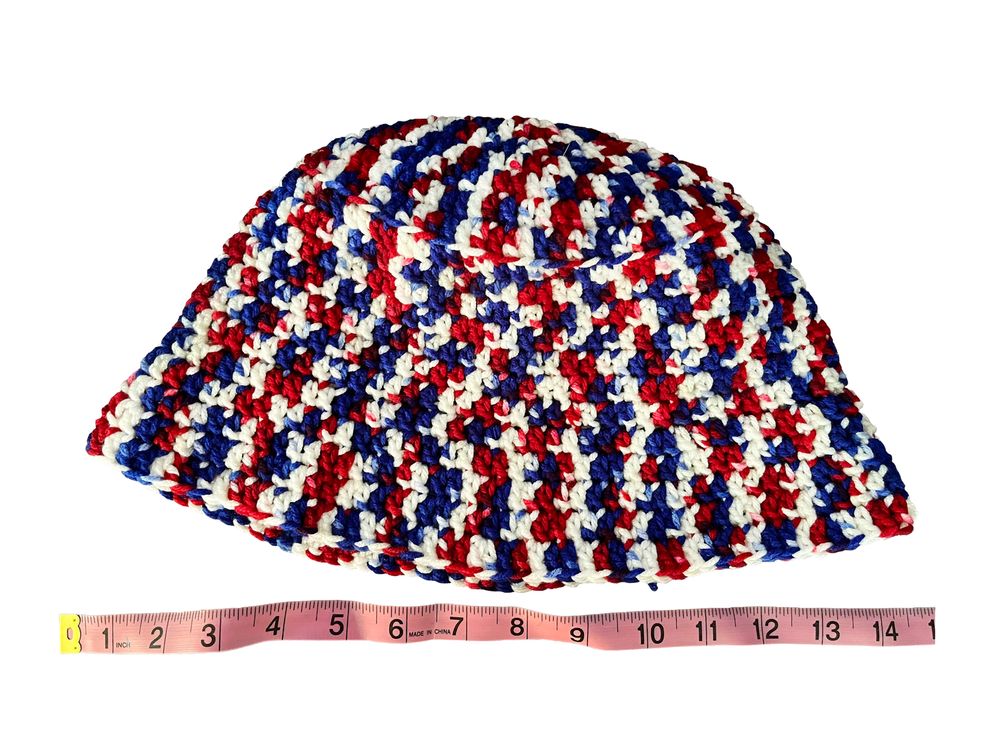 Red White Blue Crochet Bucket Hat