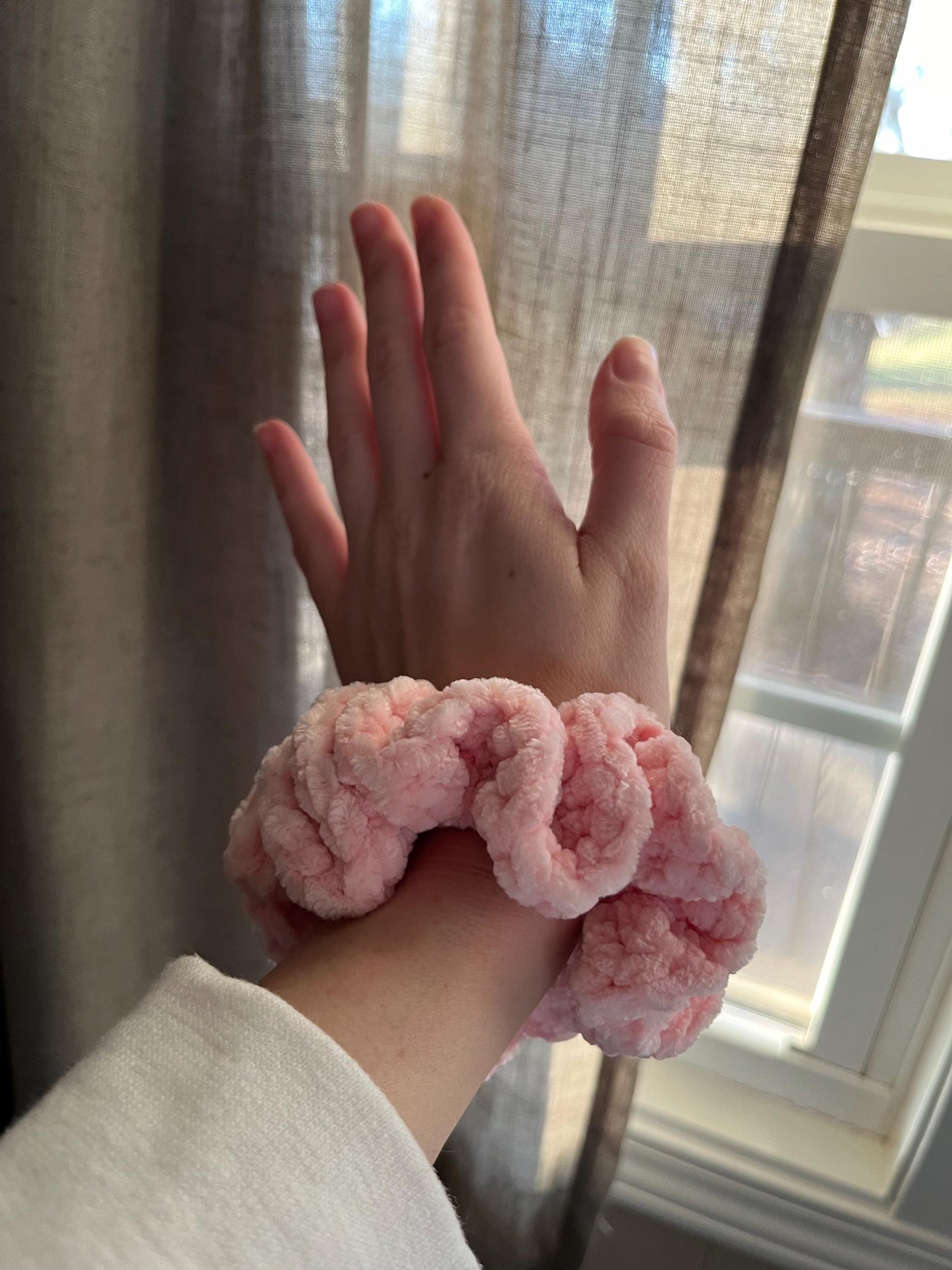 Ruffle Velvet Scrunchie