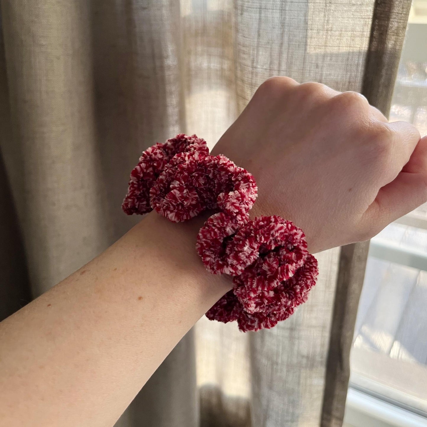 Ruffle Velvet Scrunchie